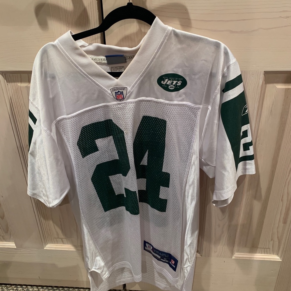 Men’s white New York Jets Darrelle Revis Jersey- S